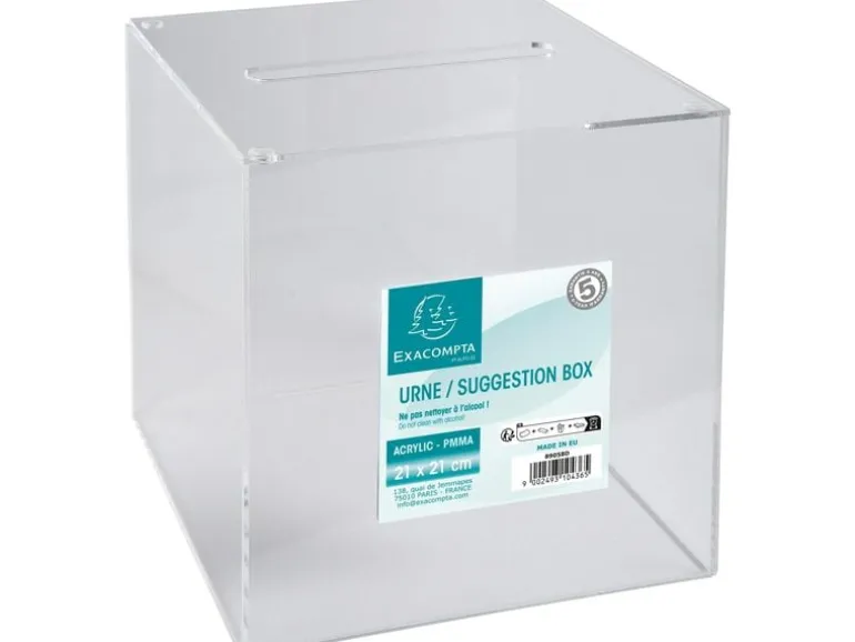 Exacompta Einwurfbox, Transparent