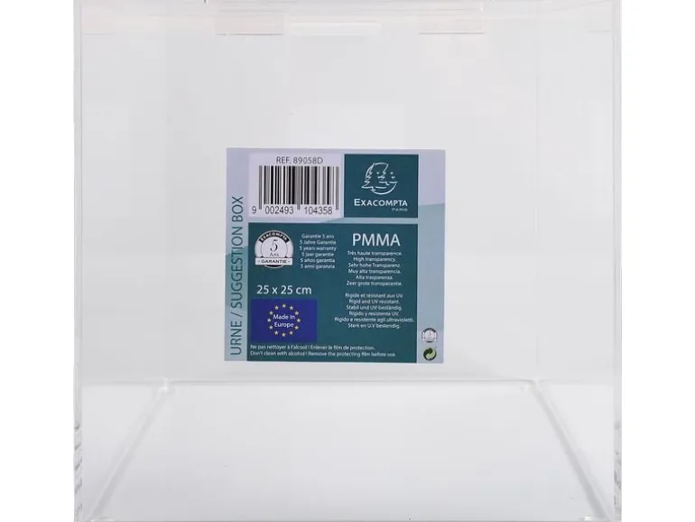 Exacompta Einwurfbox, Transparent