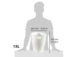 Exacompta Papierkorb Ecobin 15 l, Weiss