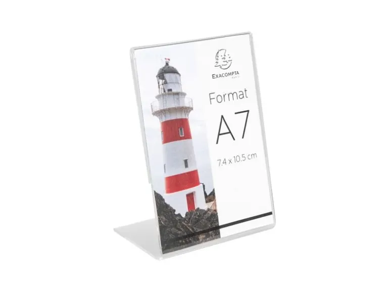 Exacompta Tischaufsteller A7, Hochformat, Exacryl – Kristall, 10 Stück