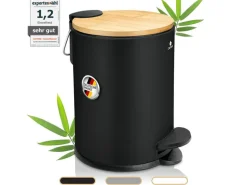 Exitoso Tretmülleimer mit Softclose-Deckel 3 l, Schwarz