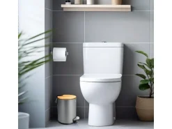 Exitoso Tretmülleimer mit Softclose-Deckel 3 l, Schwarz