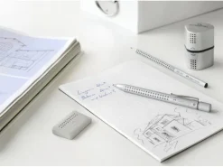 Faber-Castell Spitzer Grip 2001 Dreifach Manuell, Silber