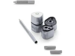 Faber-Castell Spitzer Grip 2001 Dreifach Manuell, Silber
