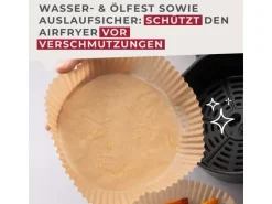 Fackelmann Backpapier Airfryer, 160 x 160 x 45 mm, 40 Stück