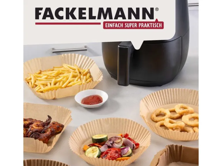 Fackelmann Backpapier Airfryer, 160 x 160 x 45 mm, 40 Stück