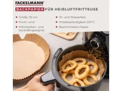 Fackelmann Backpapier Airfryer, Ø 20 cm, 40 Stück