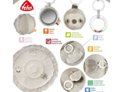 fehn 3-D-Activity-Decke Faultier, Grau/Beige