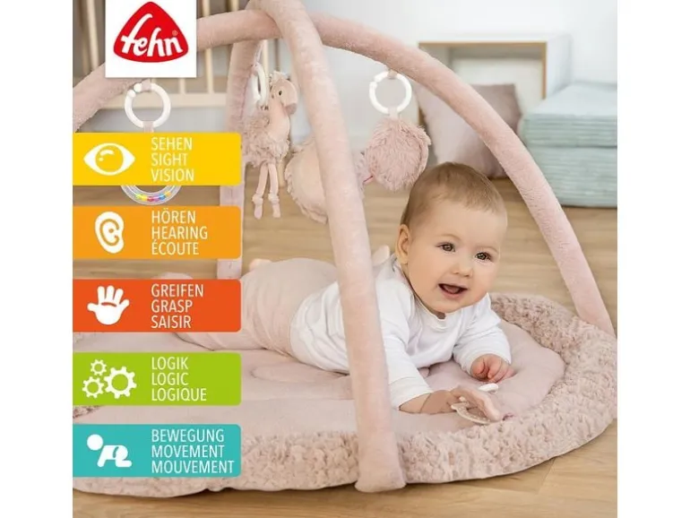 fehn 3-D-Activity-Decke Flamingo, Rose