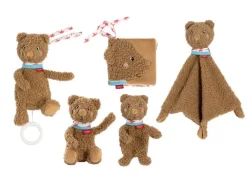 fehn Geschenkset «Bär Fred» mit Spieluhr, Schmusetuch, Stoffbuch