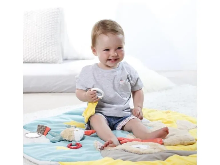 fehn Krabbeldecke mit Spielbogen Bär Bruno