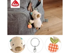 fehn Schlüsselanhänger Capybara, Beige / Braun, 13 cm