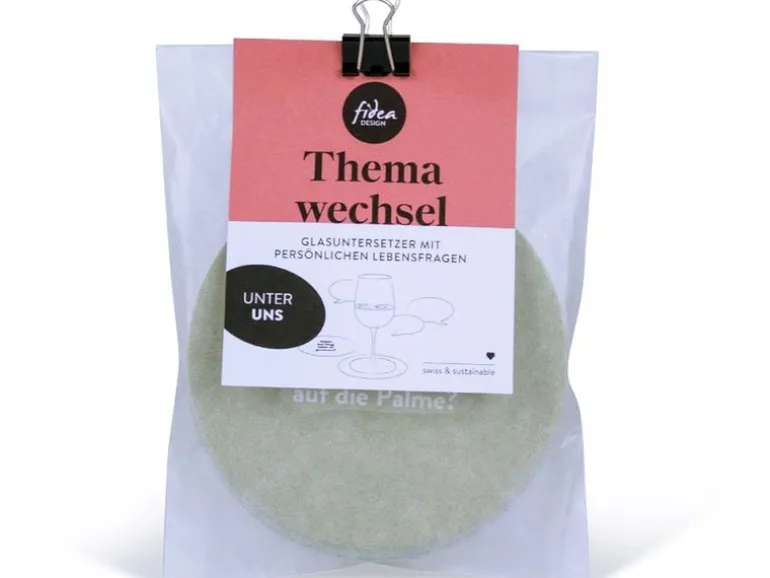 Fidea Design Glasuntersetzter Themawechsel Tiefgang, 12 Stück