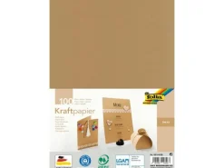 Folia Kraftkarton Kraftpapier A4, 100 Blatt 120 g/m²