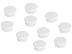 Franken Haftmagnet Magnet rund Ø 13 mm, 10 Stück, Weiss