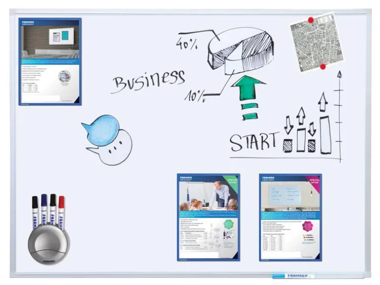 Franken Magnethaftendes Whiteboard X-tra!Line 45 cm x 60 cm, Weiss
