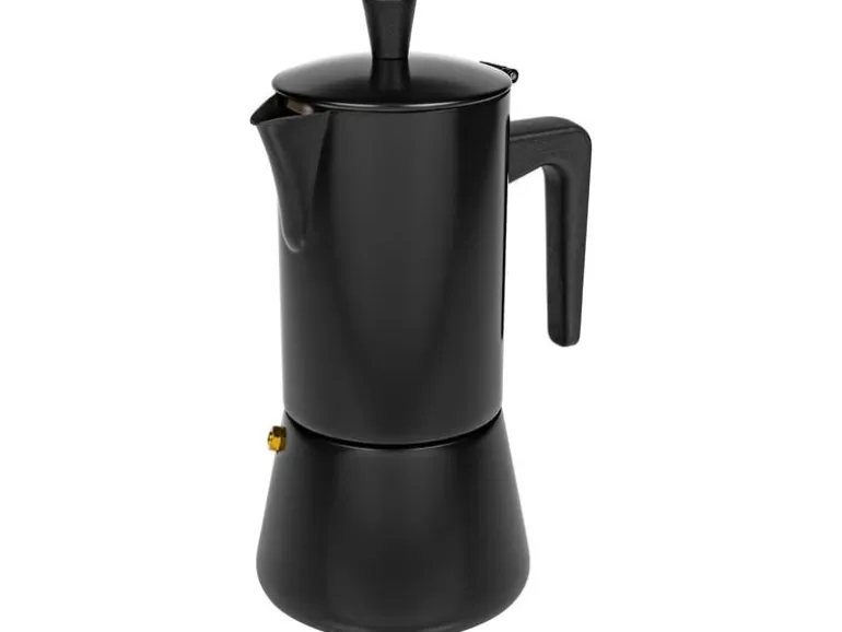 FURBER Espressokocher Chicchi 6 Tassen, Schwarz