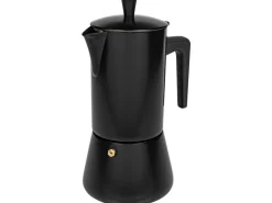 FURBER Espressokocher Chicchi 10 Tassen, Schwarz