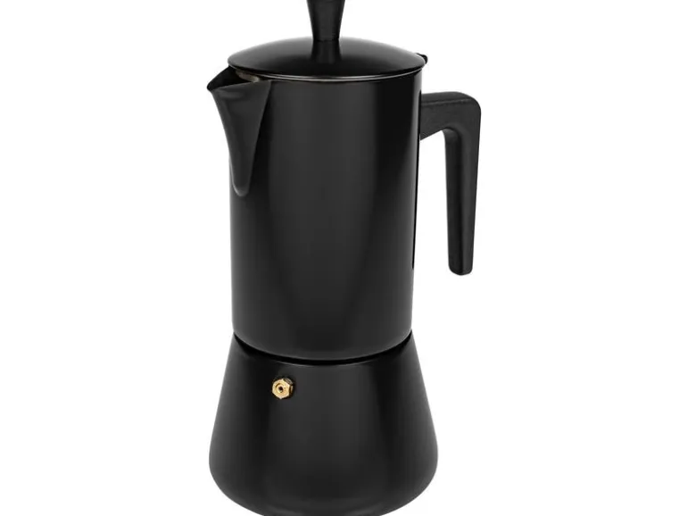 FURBER Espressokocher Chicchi 10 Tassen, Schwarz