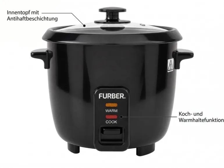 FURBER Reiskocher REN 1.8 l, Schwarz
