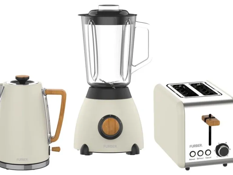 FURBER Wasserkocher, Standmixer und Toaster Set Hepburn Beige