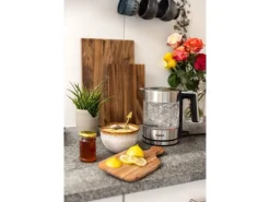 FURBER Wasserkocher Vetro 1.7 l, Silber/Transparent