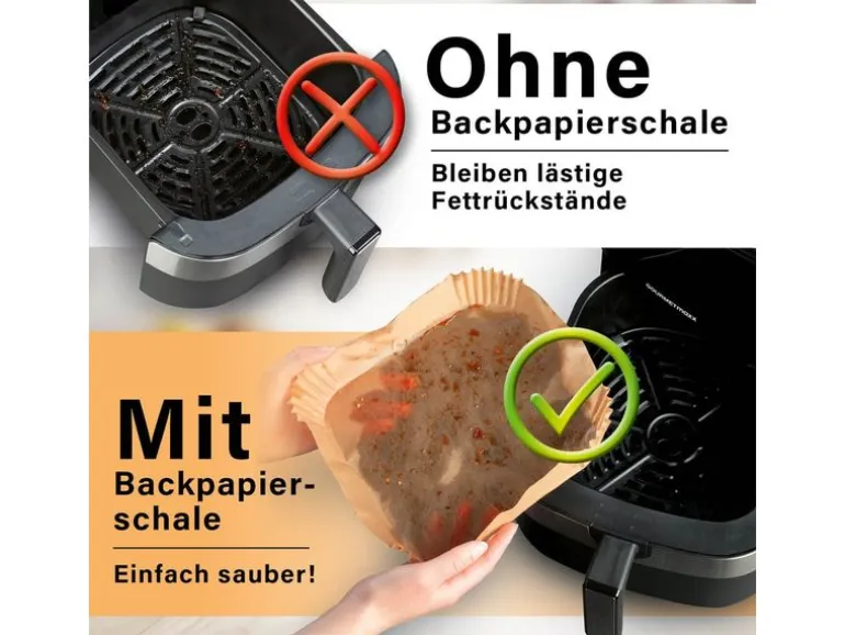 GOURMETmaxx Backpapierschalen, 23 x 23 x 4.5 cm, 50 Stück