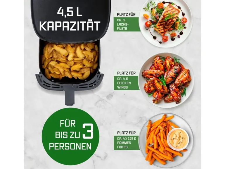 GOURMETmaxx Heissluft-Fritteuse AirGenius S 4.5 l
