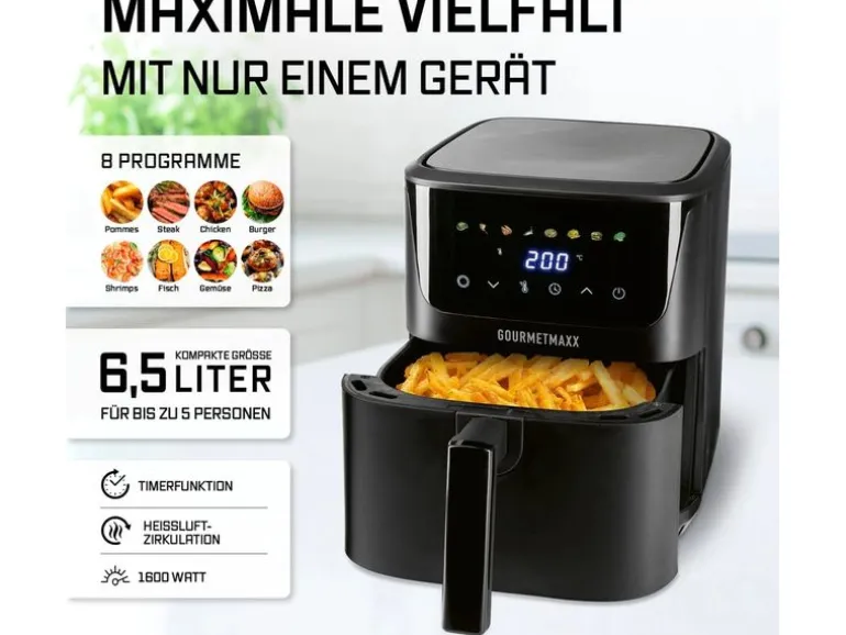 GOURMETmaxx Heissluft-Fritteuse 6.5 l