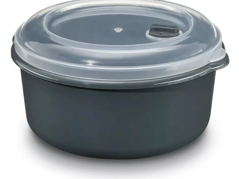 GOURMETmaxx Mikrowellendose 3 Stück 650/1000/1800ml Grau