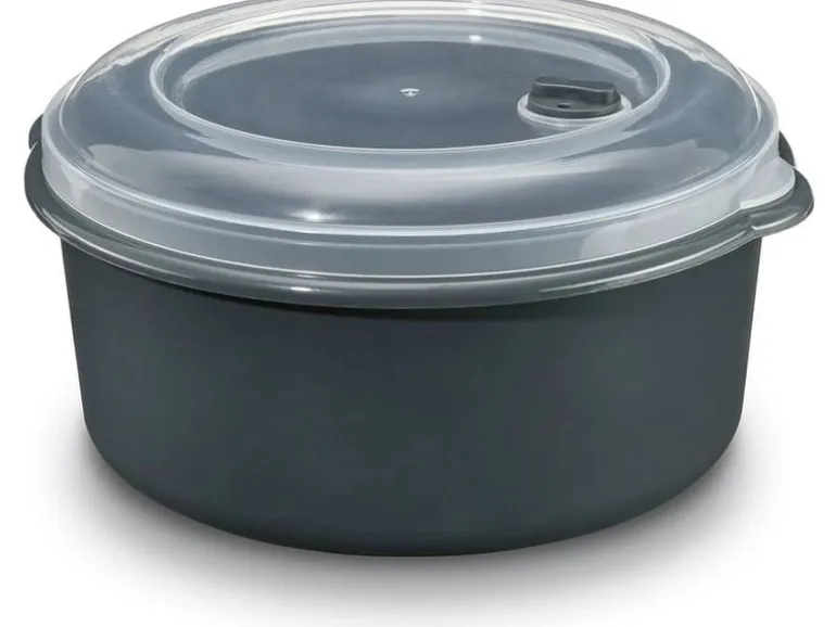 GOURMETmaxx Mikrowellendose 3 Stück 650/1000/1800ml Grau