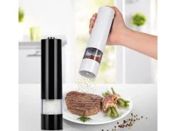GOURMETmaxx Salz- und Pfeffermühle 22.4 cm, Schwarz/Weiss