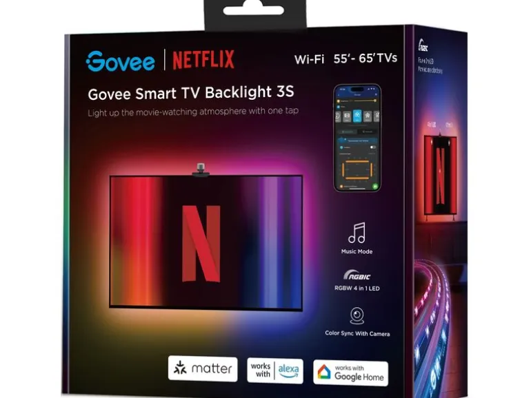 Govee Envisual TV Backlight 3S Netflix Version, RGBICW, 55"-65"