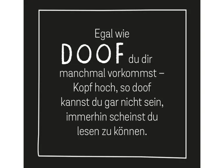 Grafik Werkstatt Message in a Box Schwarzer Humor to go