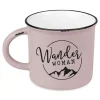 Grafik Werkstatt Vintage Becher Bergglück, Wanderwoman