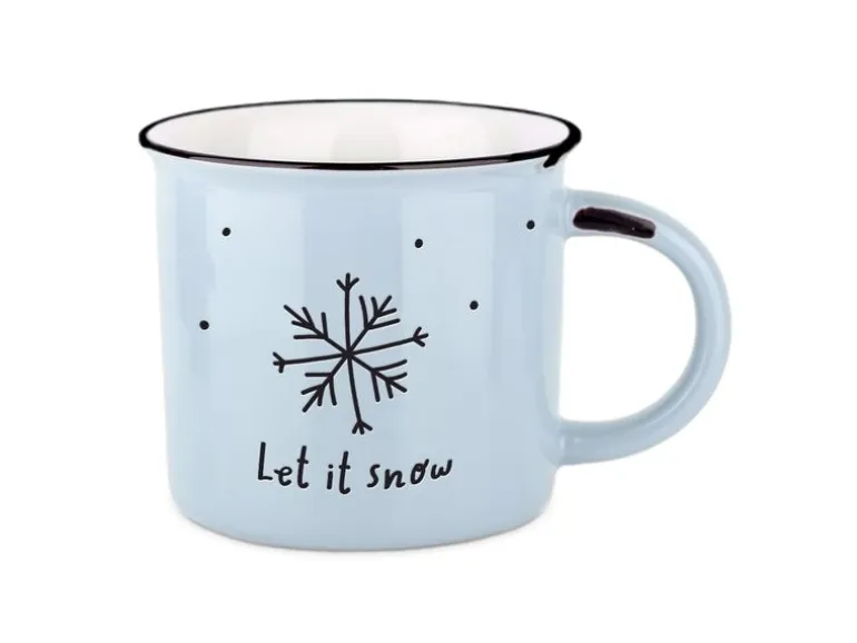 Grafik Werkstatt Vintage Becher Weihnachten, Let it snow