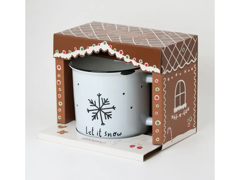 Grafik Werkstatt Vintage Becher Weihnachten, Let it snow