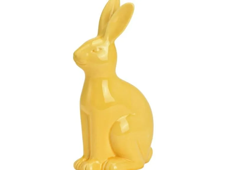 G. Wurm Aufsteller Hase 25 cm, Gelb