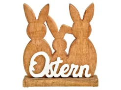 G. Wurm Aufsteller Hase mit Schriftzug Ostern 21 x 22 x 5 cm