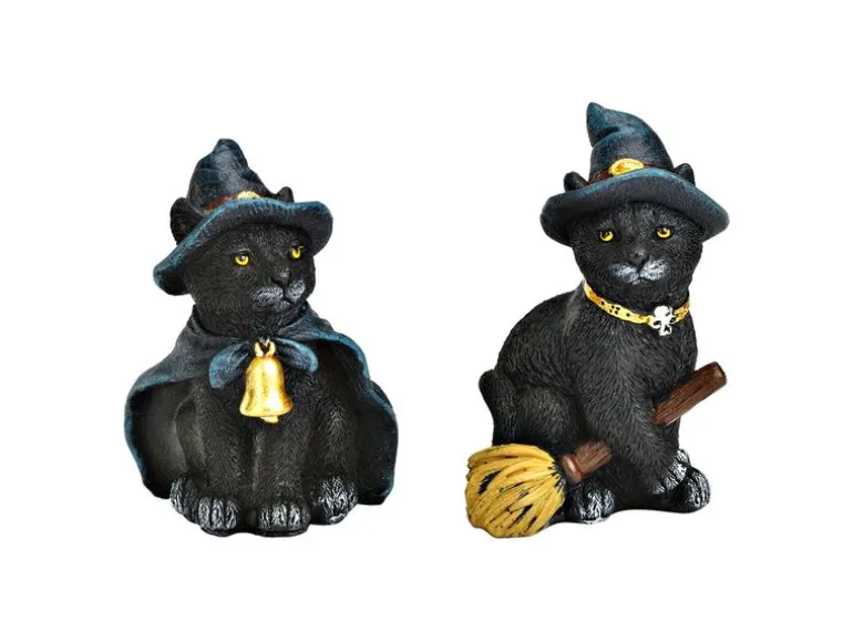 G. Wurm Halloweenfigur Katze 1 Stück, assortiert