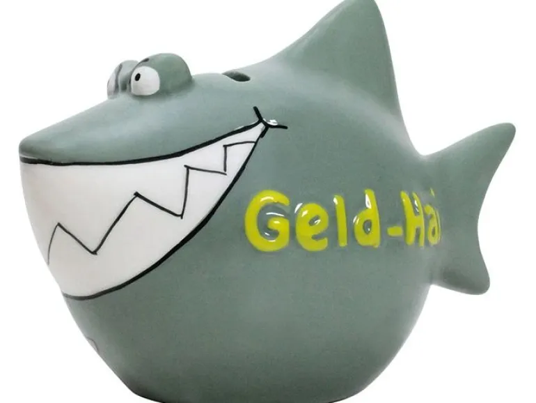 G. Wurm Spardose Geld-Hai 12.5 x 9 x 9 cm