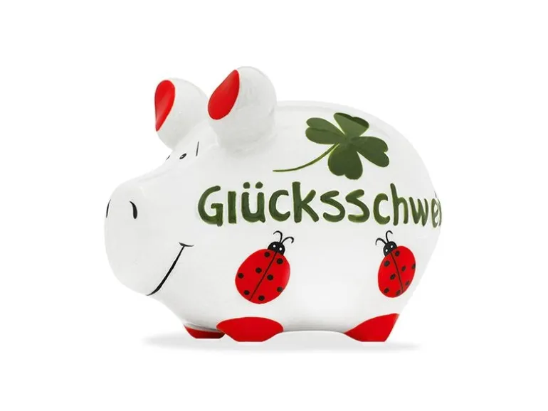 G. Wurm Spardose Glücksschwein 12.5 x 9 x 9 cm