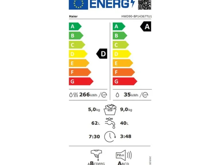 Haier Waschtrockner HWD90-BP14367TU1 Links