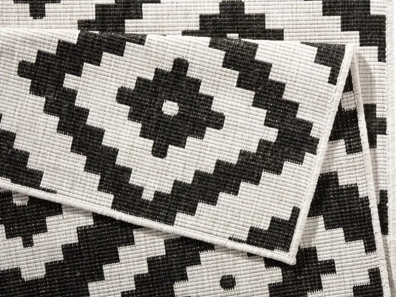 Hanse Home Malta In- & Outdoor Teppich 160 x 230 cm, Schwarz/Crème