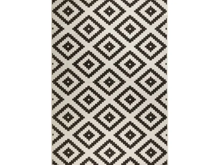 Hanse Home Malta In- & Outdoor Teppich 160 x 230 cm, Schwarz/Crème