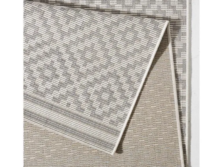Hanse Home Raute In- & Outdoor Teppich 160 x 230 cm, Grau/Crème