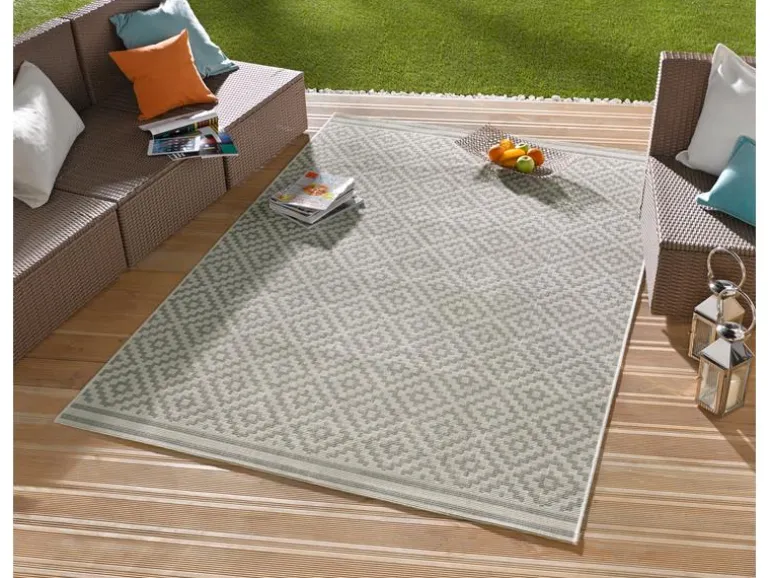 Hanse Home Raute In- & Outdoor Teppich 160 x 230 cm, Grau/Crème