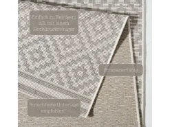 Hanse Home Raute In- & Outdoor Teppich 160 x 230 cm, Grau/Crème