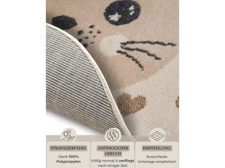 Hanse Home Spielteppich Cat 140 cm, Beige