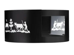 Heidi Cheese Line Fondue-Rechaud Windschutz Alpes Schwarz